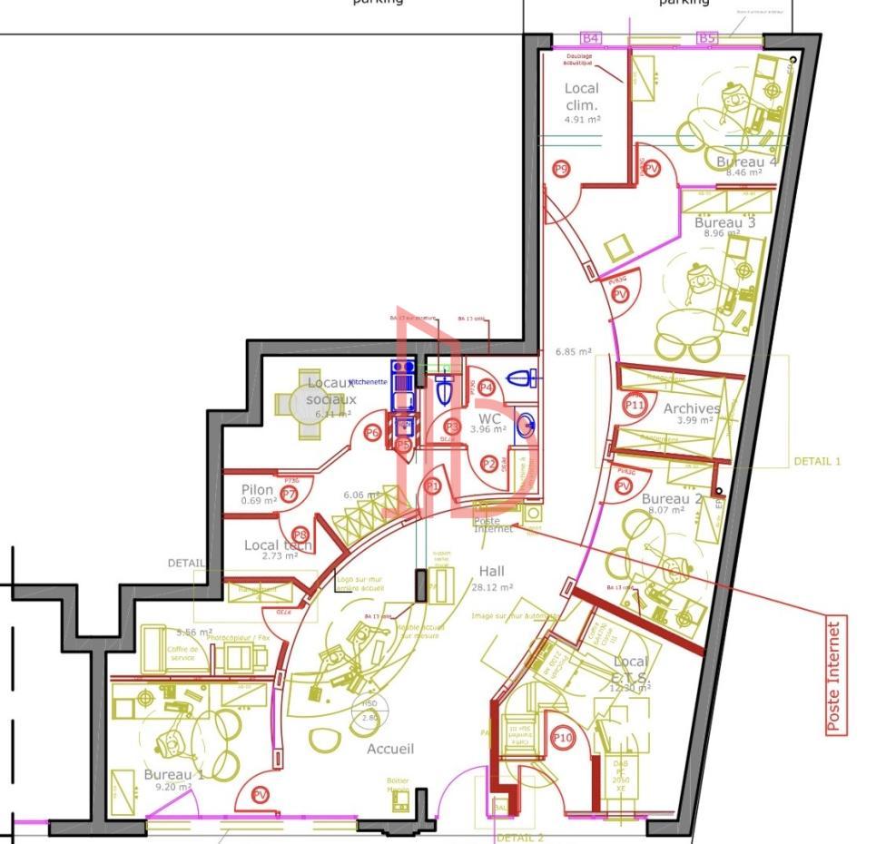 À louer Bureaux - Bruges 33520 - 130m²