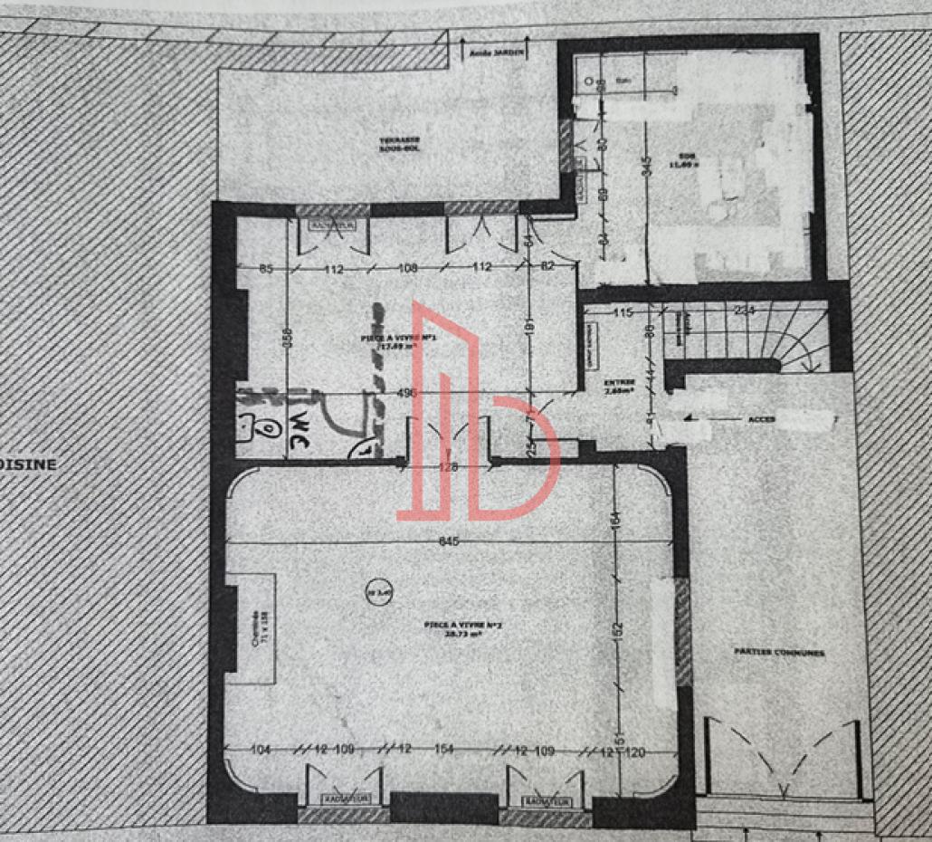 À louer Bureaux - Bordeaux 33000 - 60m²