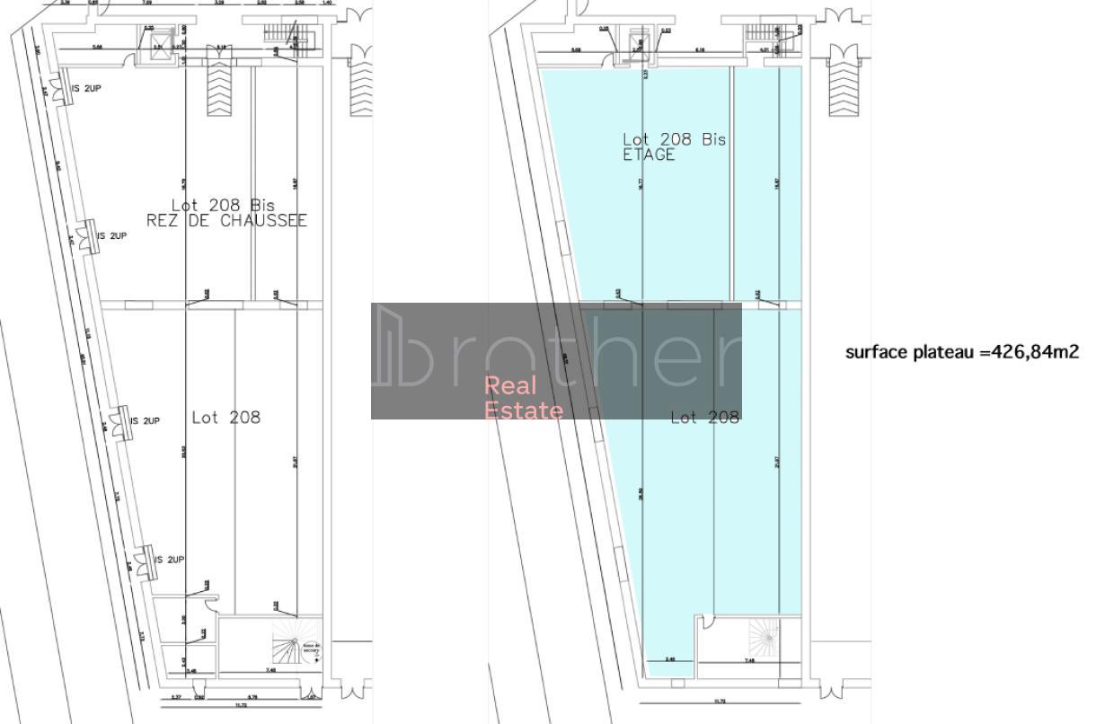 À louer Bureaux - Bordeaux 33300 - 426.84m²