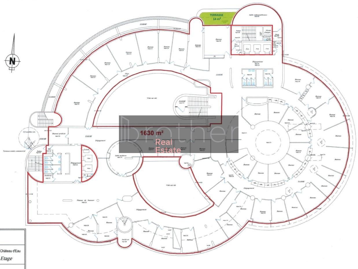 À louer Bureaux - Bordeaux 33000 - 2530m²