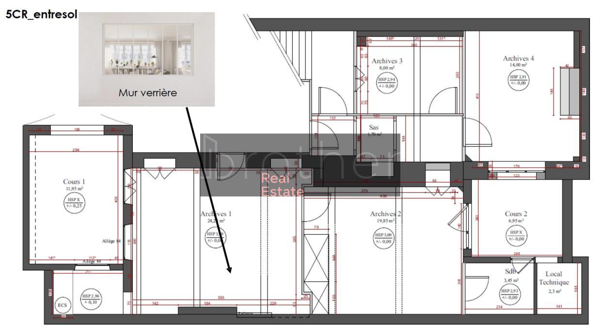 À louer Bureaux - Bordeaux 33000 - 110.08m²