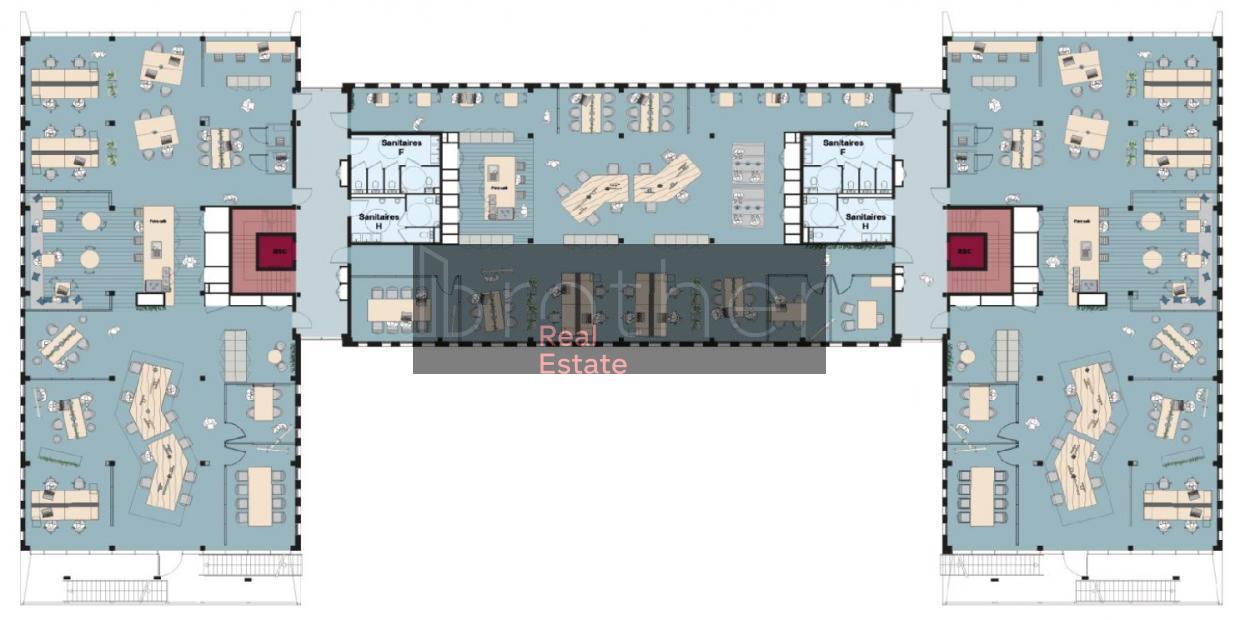 À louer Bureaux - Mérignac 33700 - 2956.41m²