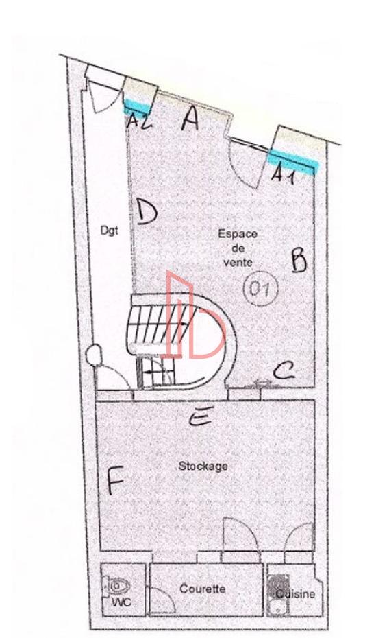 À louer Bureaux - Bordeaux 33000 - 43m²