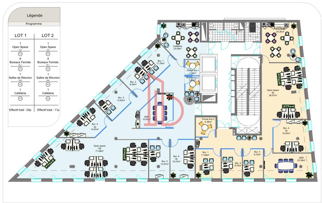 À louer Bureaux - Bordeaux 33800 - 3037.7m²