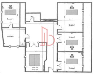 À louer Bureaux - Bordeaux 33000 - 103.55m²